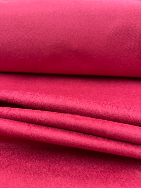 Duvetine / Moleskin Fabric Red in Fabrics by the Meter Cotton Etsy