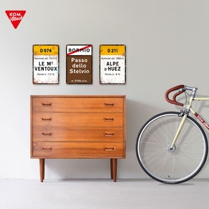 Oude Kwaremont Vintage Style Ronde van Vlaanderen Fietsbord Cadeau voor fietser afbeelding 3