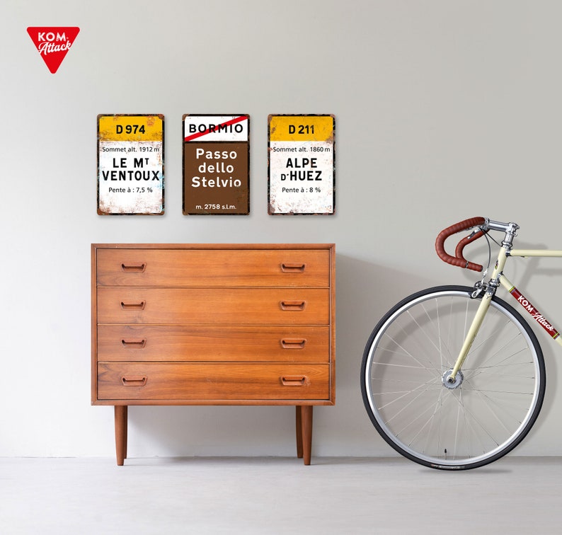 Oude Kwaremont Vintage Style Ronde van Vlaanderen Fietsbord Cadeau voor fietser afbeelding 3