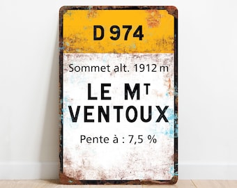 Mont Ventoux – Tour de France Fietsbord w stylu vintage – Cadeau voor fietser