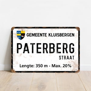 Paterberg - Vintage Style Ronde van Vlaanderen Fietsbord - Cadeau voor fietser