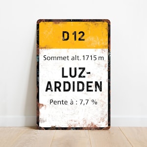 Luz-Ardiden - Targa ciclistica in stile vintage del Tour de France - Regalo per ciclisti