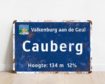 Cauberg - Vintage Style Amstel Gold Race Cycling Sign - Gift for Cyclist