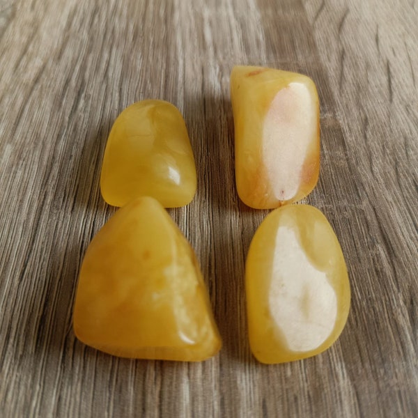 Baltic AMBER stones, 4 amber pieces, 30 grams, raw amber, polished amber, amber gift, amber souvenir +FREE shipping & wooden GIFT box