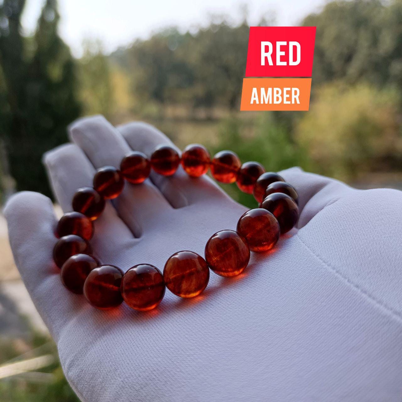 Red amber bracelet hot sale