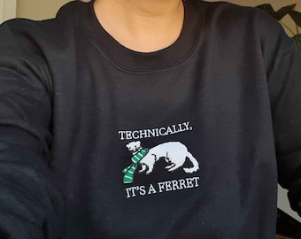 Embroidered Draco Sweatshirt | Draco Ferret | Draco Sweater | HP | Potter sweatshirt