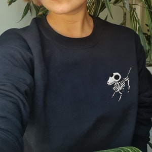 Embroidered Corpse Bride Sweatshirt | Halloween embroidery | Halloween Sweatshirt | Horror Sweatshirt