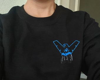 Embroidered Nightwing Sweatshirt | Grayson Sweatshirt | Robin Dick