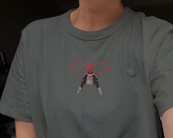 Embroidered Red Hood Shirt