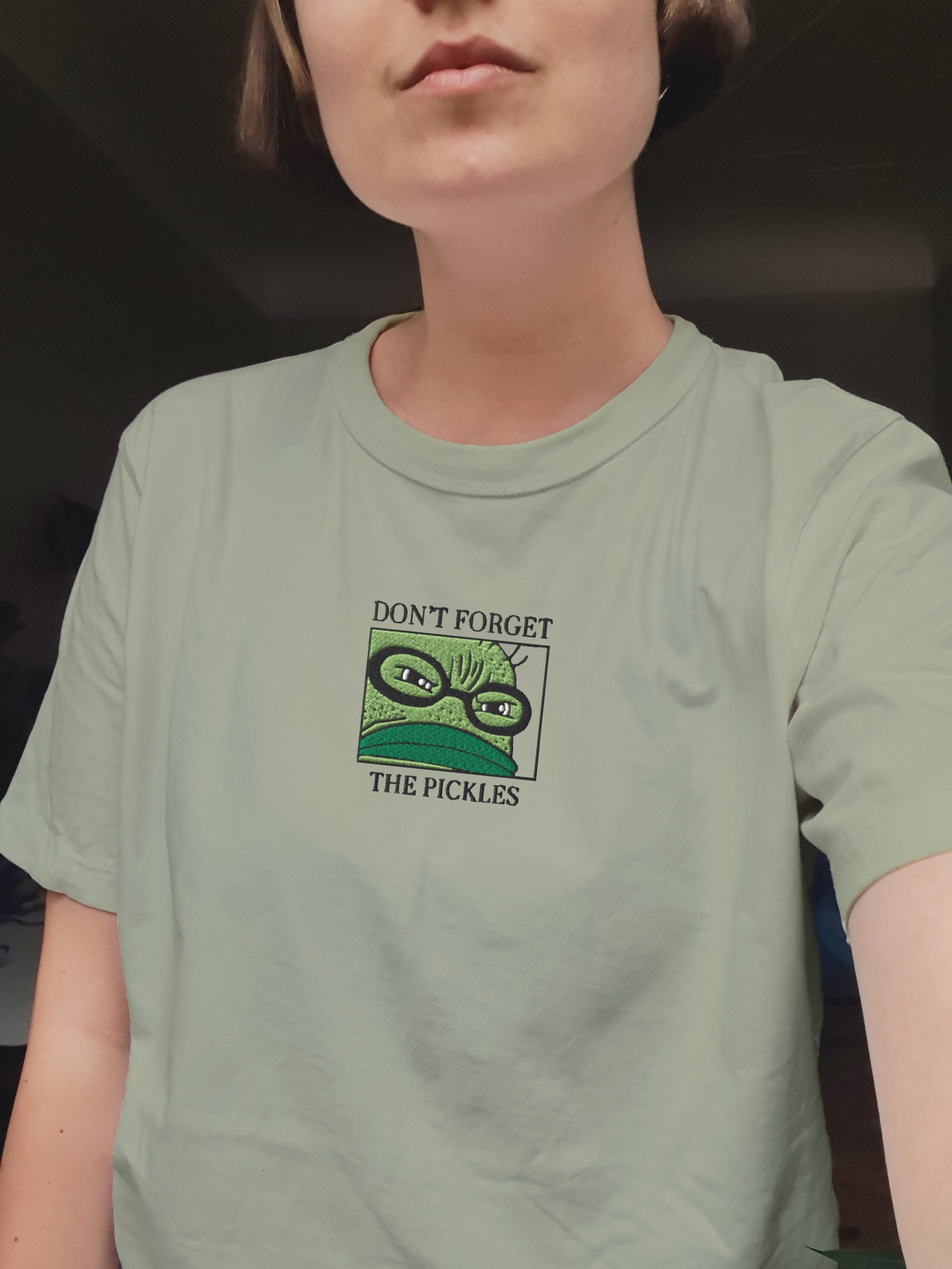 Embroidered Don't Forget the Pickles T-Shirt | Bob Shirt