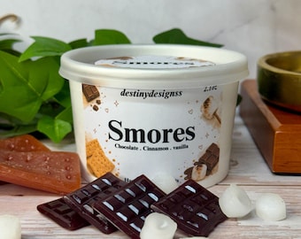Smores Wax melts | Chocolate Marshmallow Graham Cracker Scented Wax Tarts | Handmade | Paraffin Blend | Realistic Food Wax Melts