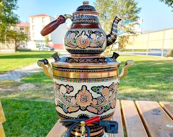 Buy Lt-clour Electric Copper Samovar-thermostat Tea Set,cylinder