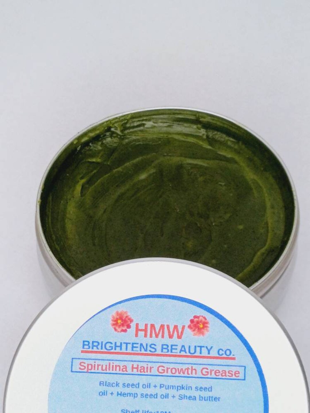Organic Hair Growth Grease, Spirulina Hair Product, Thickens Hair, Hair