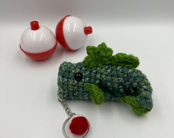 Crochet Bass Fish Keychain
