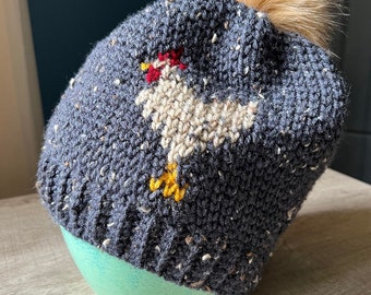 Chicken Crochet Hat - PATTERN ONLY