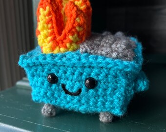 Dumpster Fire Amigurumi