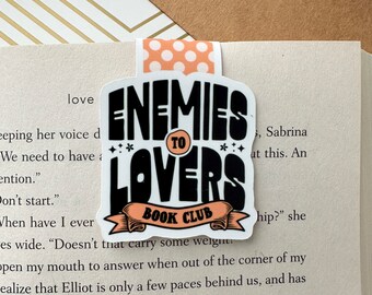 Enemies to Lovers Book Club Magnetic Bookmark, Book Lover Cute Magnetic Bookmark, Book Club Gift, Romance Readers, Bookworm, Bookish Gift