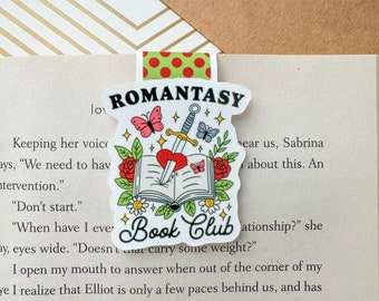 Romantasy Book Club Magnetic Bookmark, Book Lover Cute Magnetic Bookmark, Book Club Gift, Romance Readers, Bookworm, Bookish Gift