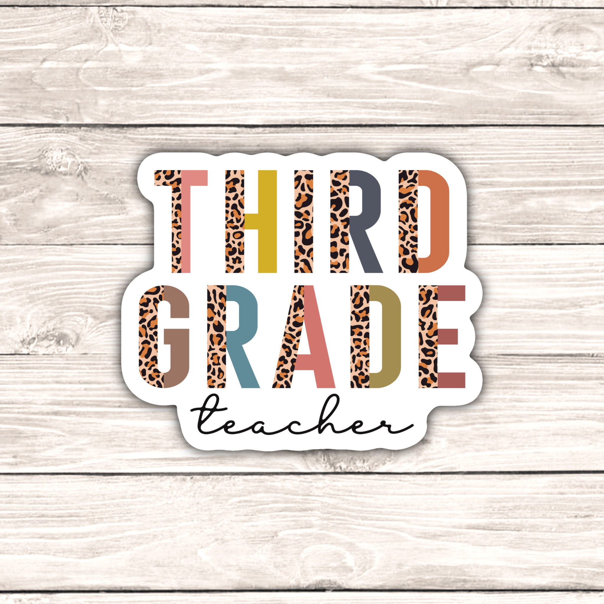 Third Grade Teacher Sticker Stickers Stickers, Labels & Tags Paper ...