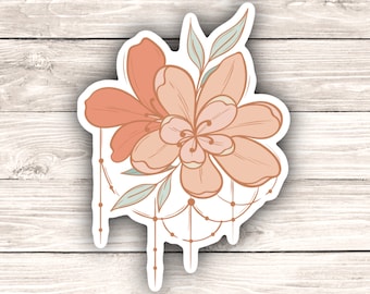 Boho Flowers Sticker, Positive Sticker, Birthday Gift for Her, Floral Flower, Motivational, Self Care, Decal, Sticker Gifts, Teacher Gift