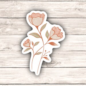 Boho Poppy Sticker, Positive Sticker, Birthday Gift for Her, Floral Flower, Motivational, Self Care, Decal, Sticker Gifts, Teacher Gift