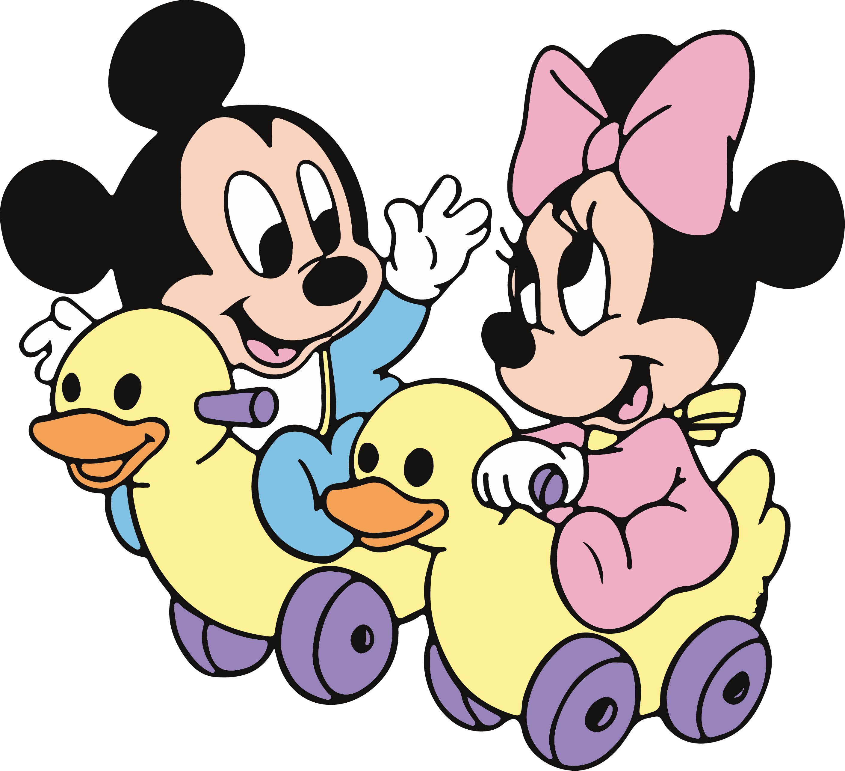 Mickey & Minnie Mouse Baby Multilayer Svg File, Png, Jpeg, Dxf, Al, Eps