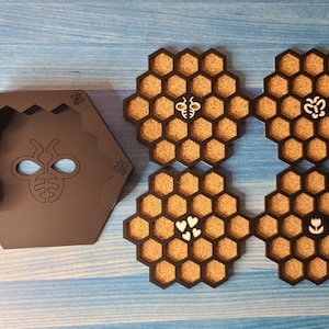 Honeycomb Bee Coasters & Case - SVG DIGITAL DOWNLOAD for Lasers (No Physical Product)
