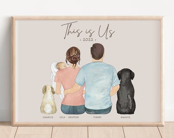PRESENTE para NOVOS PAIS, Impressão personalizada para a família, Presente para mães de primeira viagem, Presente exclusivo para novas mães, Ideia para mães de primeira viagem, Presente para pais de bebês recém-nascidos