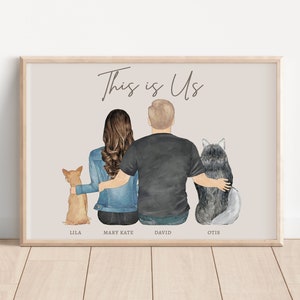 CUSTOM PRINT for COUPLE, Personalized Husband Gift, Fiance Gift, Boyfriend Gift from Girlfriend, Digital Portrait, Husband Christmas Idea
