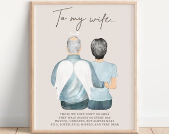 HUSBAND MEMORIAL GIFT, Loss of Wife, Personalized Husband Memorial Gift, In Loving Memory Gift Idea, Husband in heaven, Spouse Memorial Gift