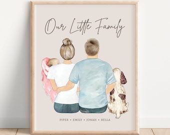 NEW MOM GIFT Idea, Personalized Family Print, First Time Mom Birthday, 1st Mother's Day, Unique Gift for New Parent, 1st Time Mom Gift Ideas