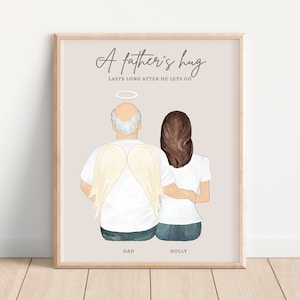 Personalized Memorial Gift, Loss of Family Member, Grief Gift, Loss of Father, Daughter Son Sympathy Gift, In Loving Memory, Dad in Heaven