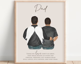 Personalized Memorial Gift, Loss of Father Gifts, Son Grief Gift, Daughter Sympathy Gift, In Loving Memory, Dad Remembrance, Loss of Parent