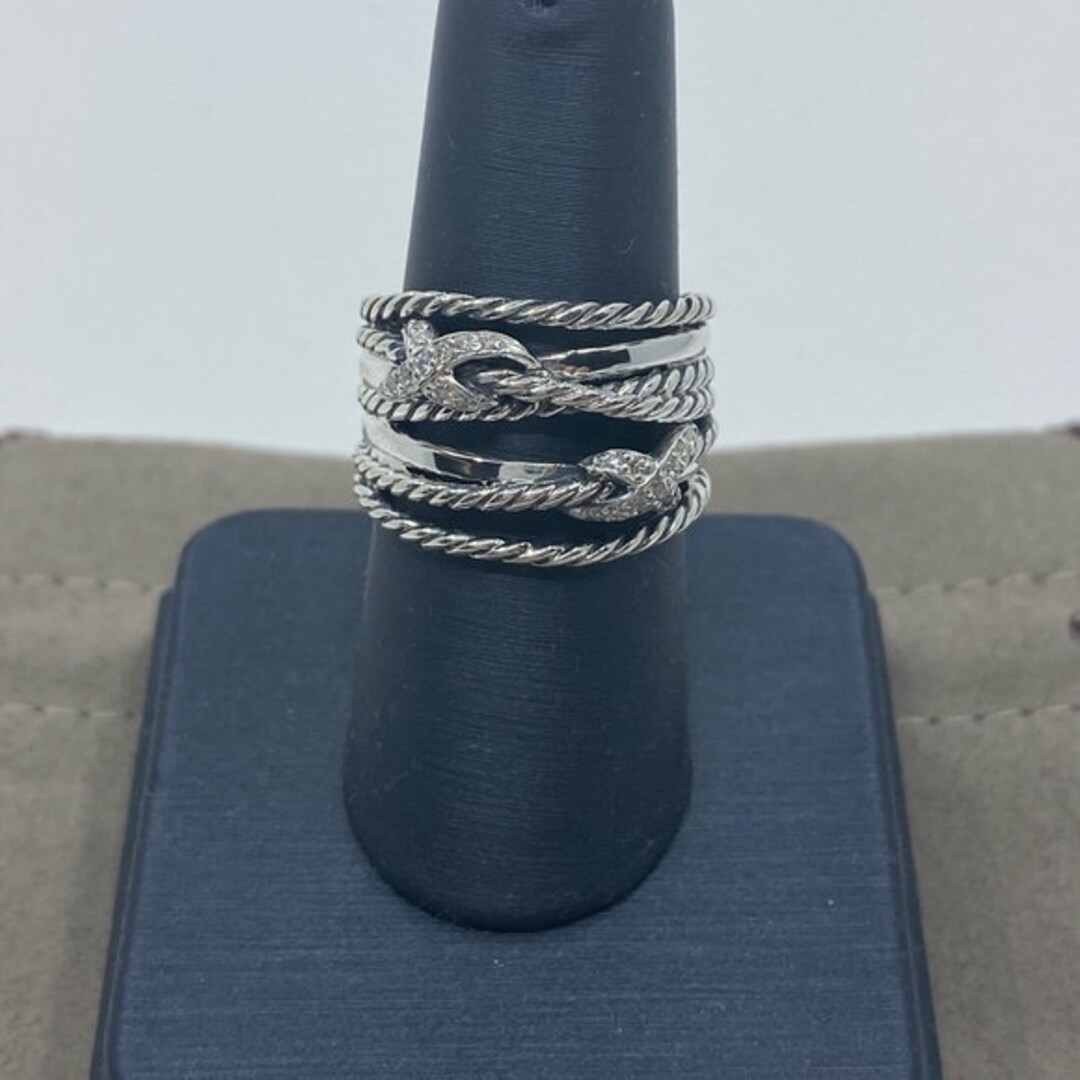 Authentic David Yurman Size 8 Double X Crossover Diamonds Etsy