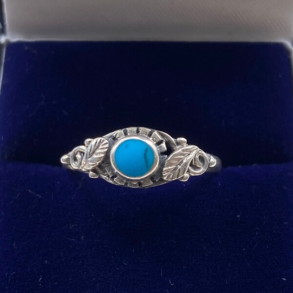 Nouvelle bague Bali turquoise en argent sterling Taille UK P disponible