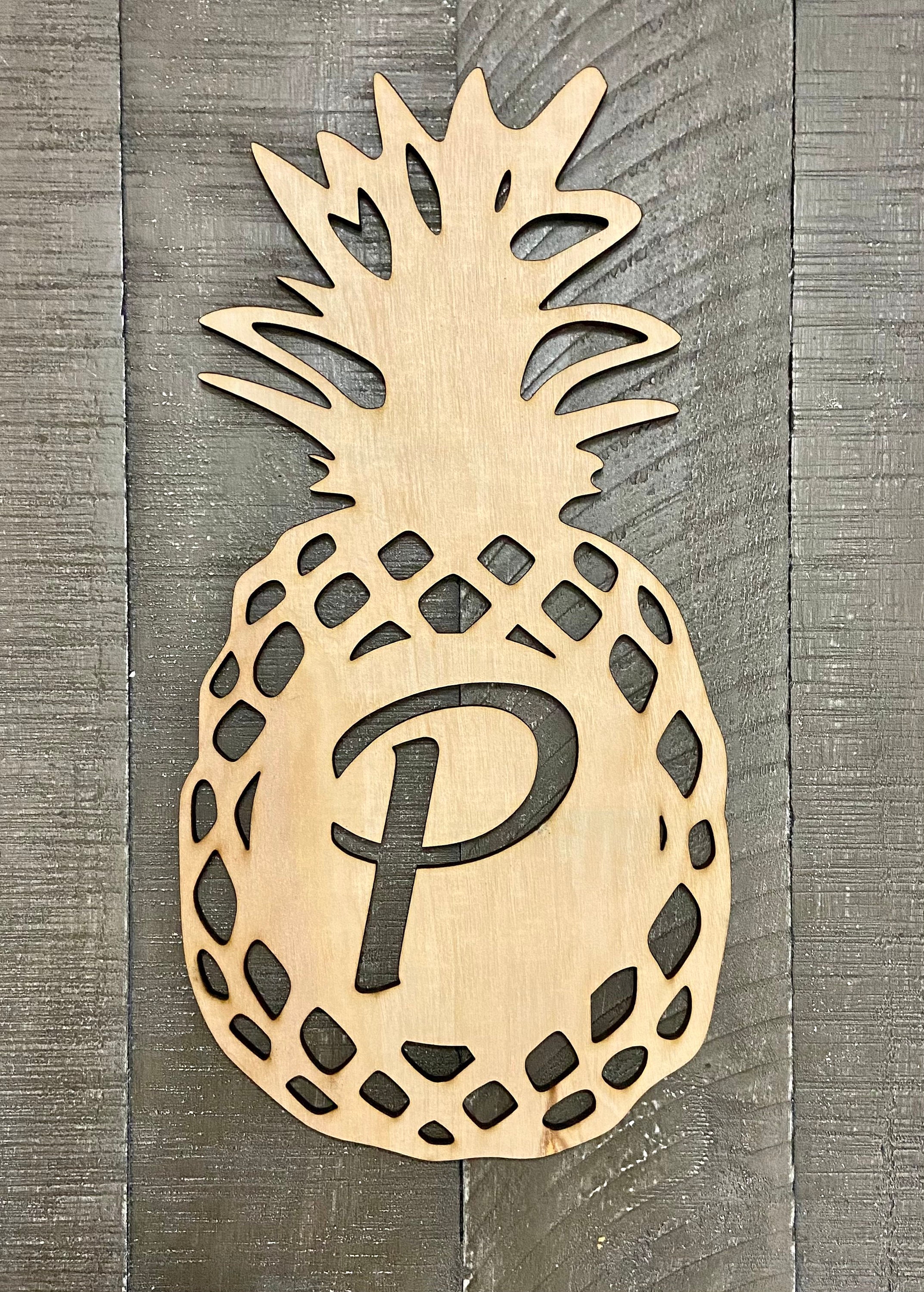 Customizable Wooden Pineapple 6 W x 11.75H Etsy