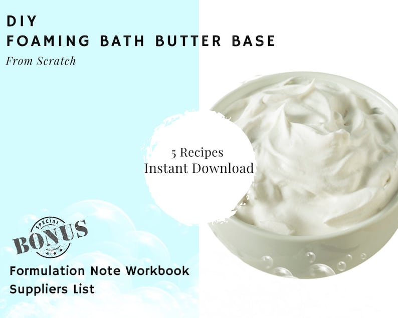 DIY Foaming Bath Butter Base Pdf Ebook 5 Recipe DIY Skincare DIY Skincare Recipe Etsy