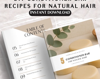Conditioner Bar Recipes for Natural Hair | DIY Haircare eBook (Digital Download)