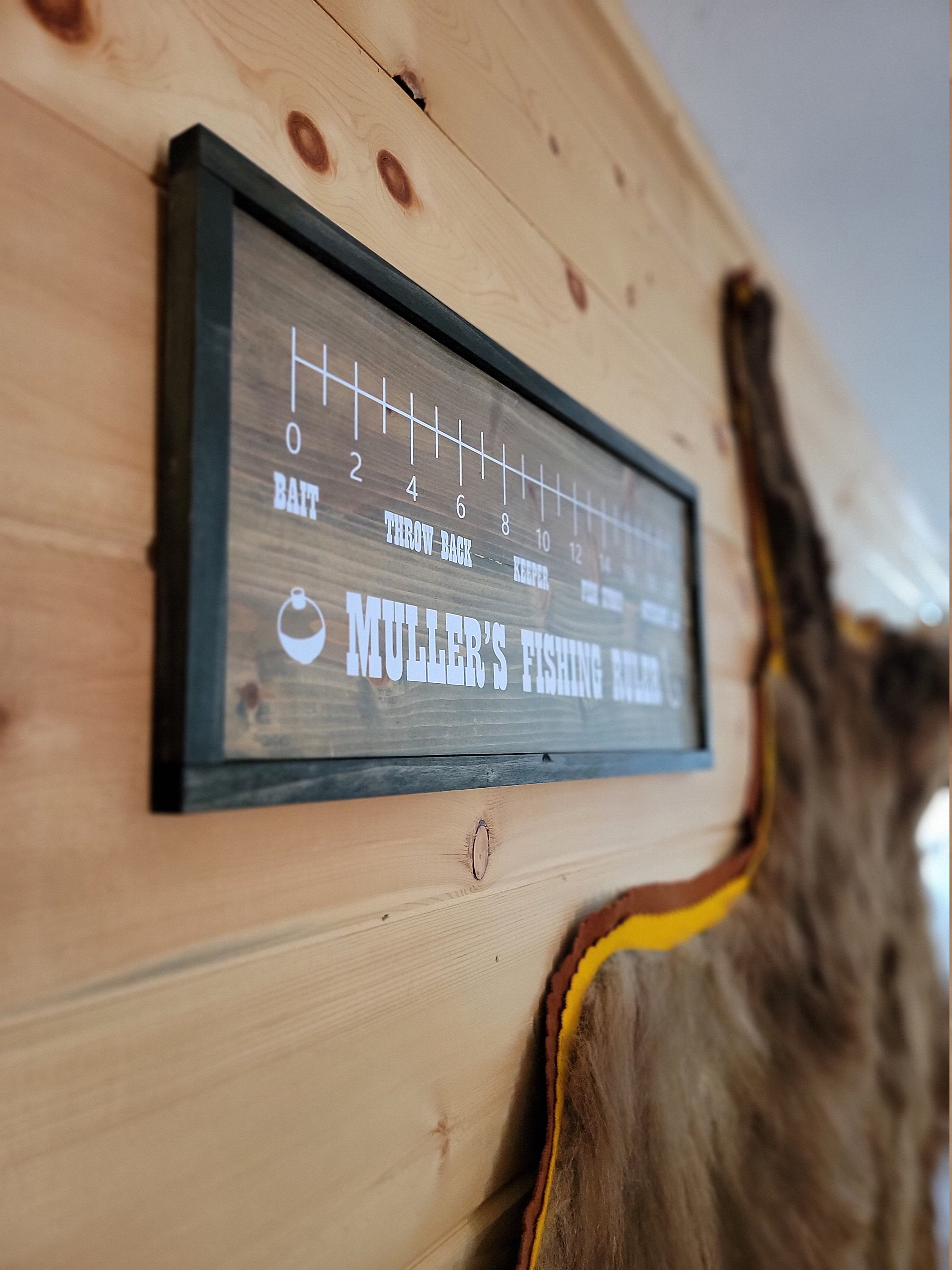 Custom Fishing Ruler Sign - Etsy