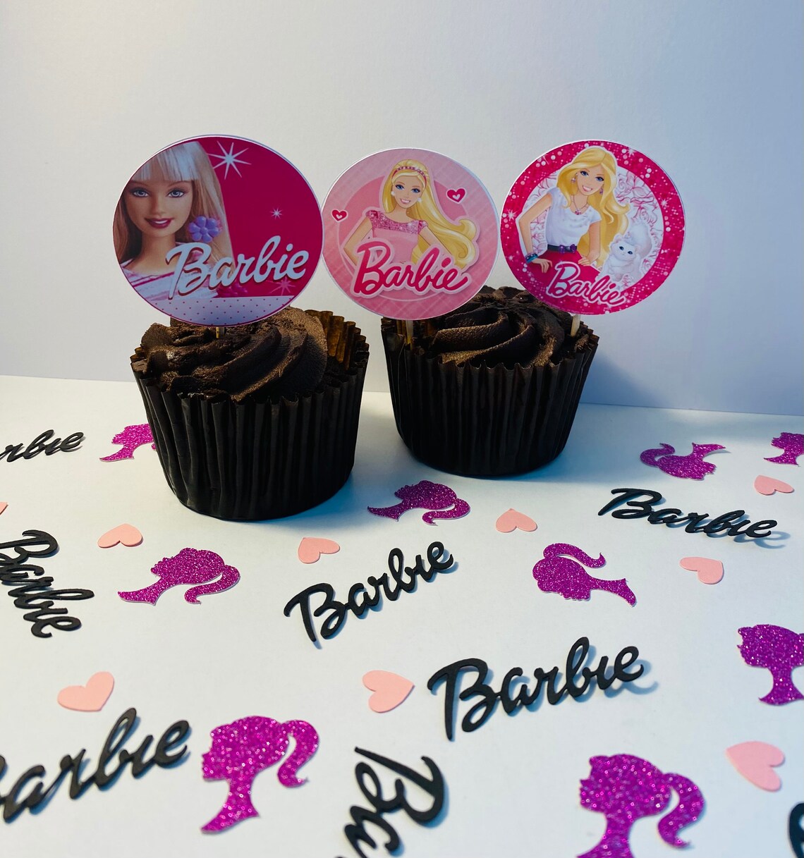 Handmade Barbie Cupcake Toppers Etsy