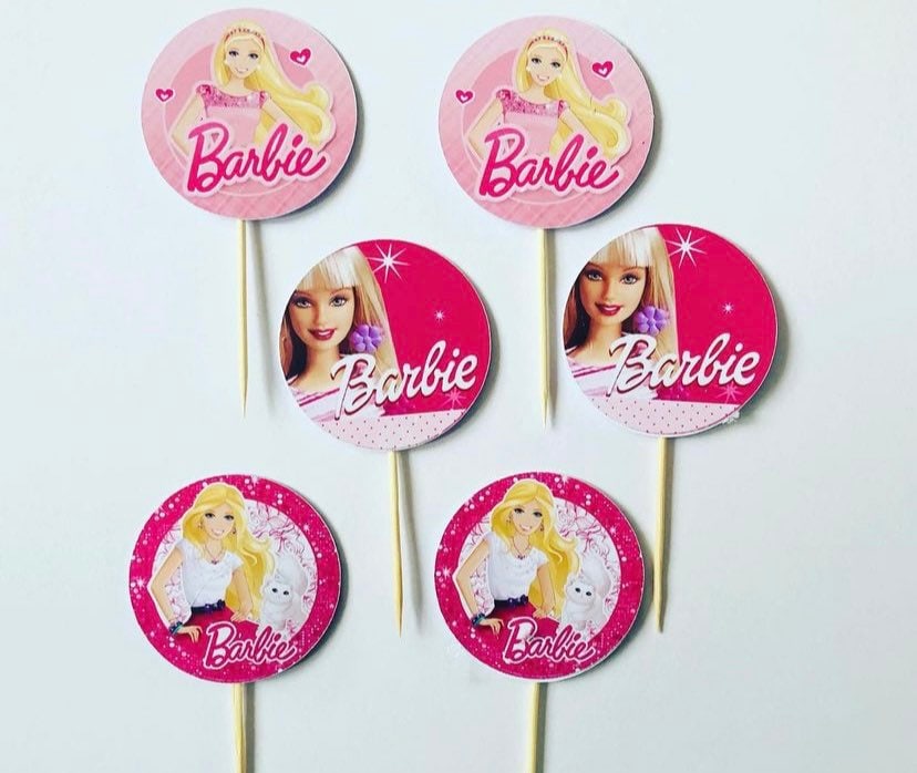 Handmade Barbie Cupcake Toppers Etsy