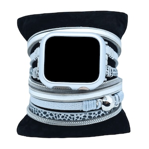 Apple Watch Wrap Multi Strap adjustable band for Apple Watch compatible with all sizes 38mm 40mm 41mm 42mm 44mm 45mm Jewerly watch band
