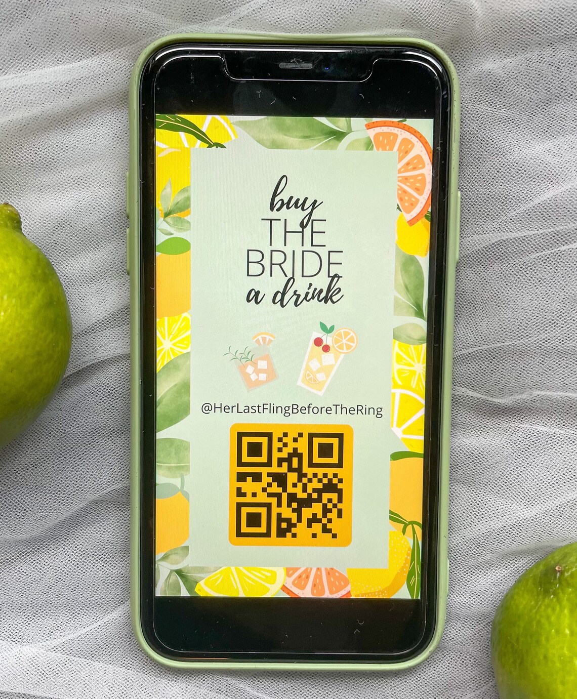Buy the Bride a Drink QR Code Bachelorette Party QR Code Etsy