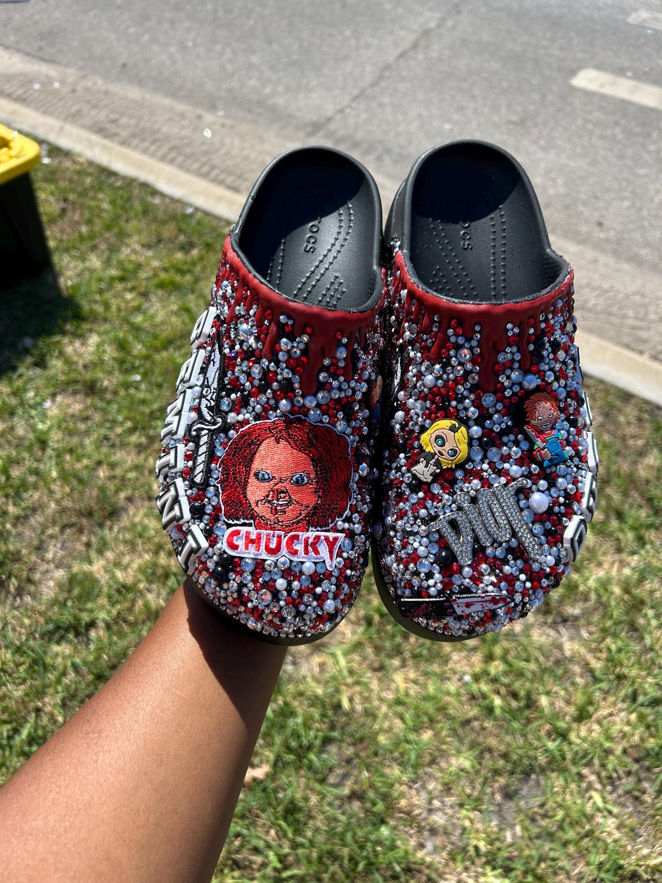 Lot De 6 Breloques Pour Chaussures (shoelace Charms) Sur Le Thème Chucky - Multicolore