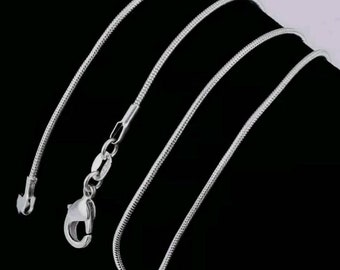 1/5/10Pcs 925 Sterling Silver Filled Snake Necklace Chain Gift For Girls, Women