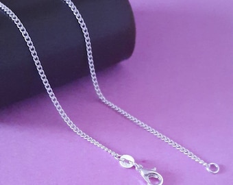 16/18 /20'' inch 925 Sterling Silver Filled Curb Necklace Chain Jewellery Findings