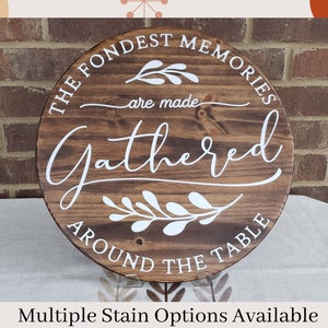 Fondest Memories Lazy Susan | 18" Custom Wood Turntable | Housewarming Gift | Wedding Gift | Dining Décor | Home Décor | Hand Painted Design