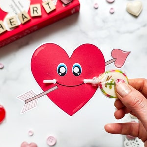 Heart Lollipop,instant download,Valentine&#39;s Day lollipop holder,PDF Digital party sucker holder,printable party lolly,Valentine lollypop