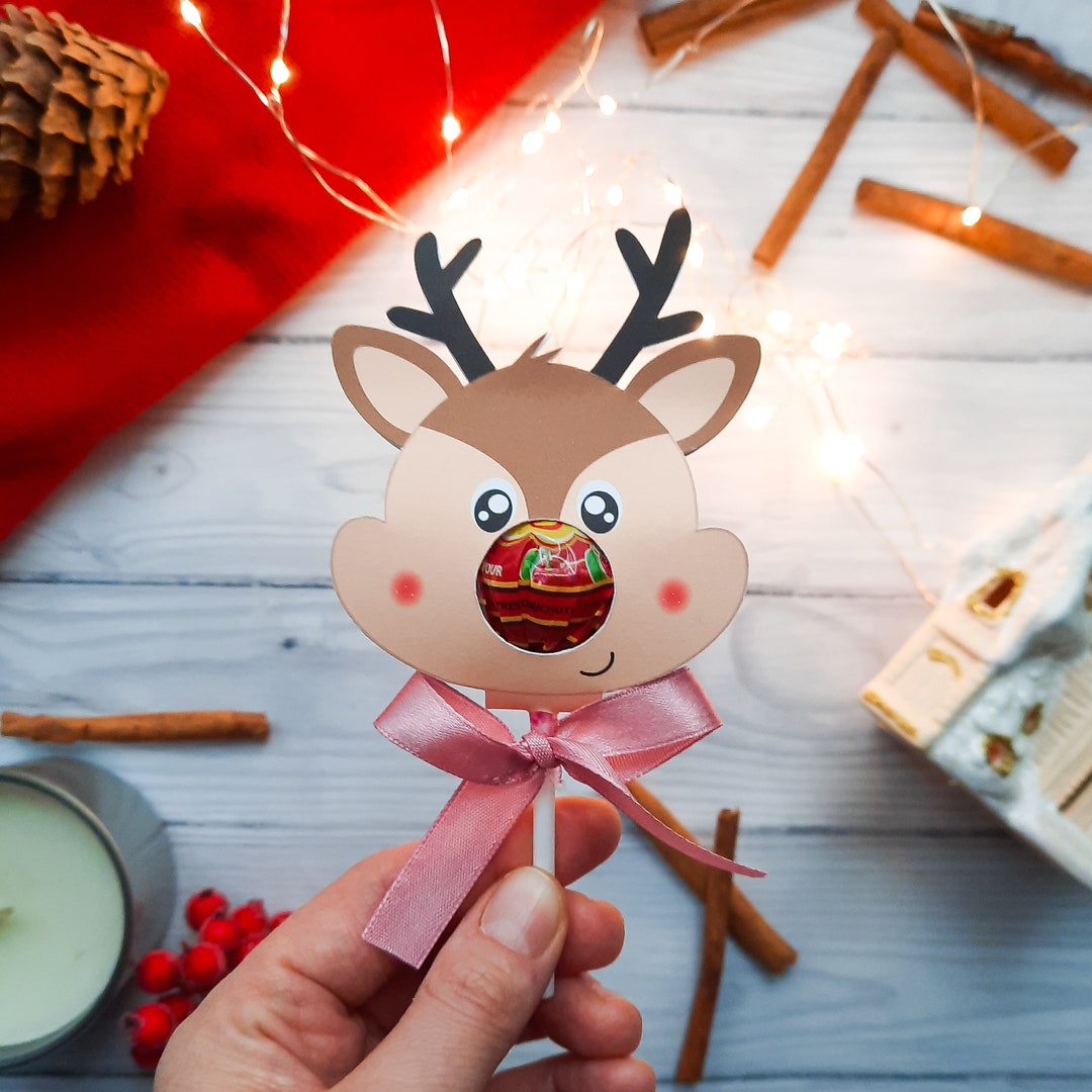 Reindeer Lollipop, Instant Download Lollipop Holder,pdf File, Digital ...