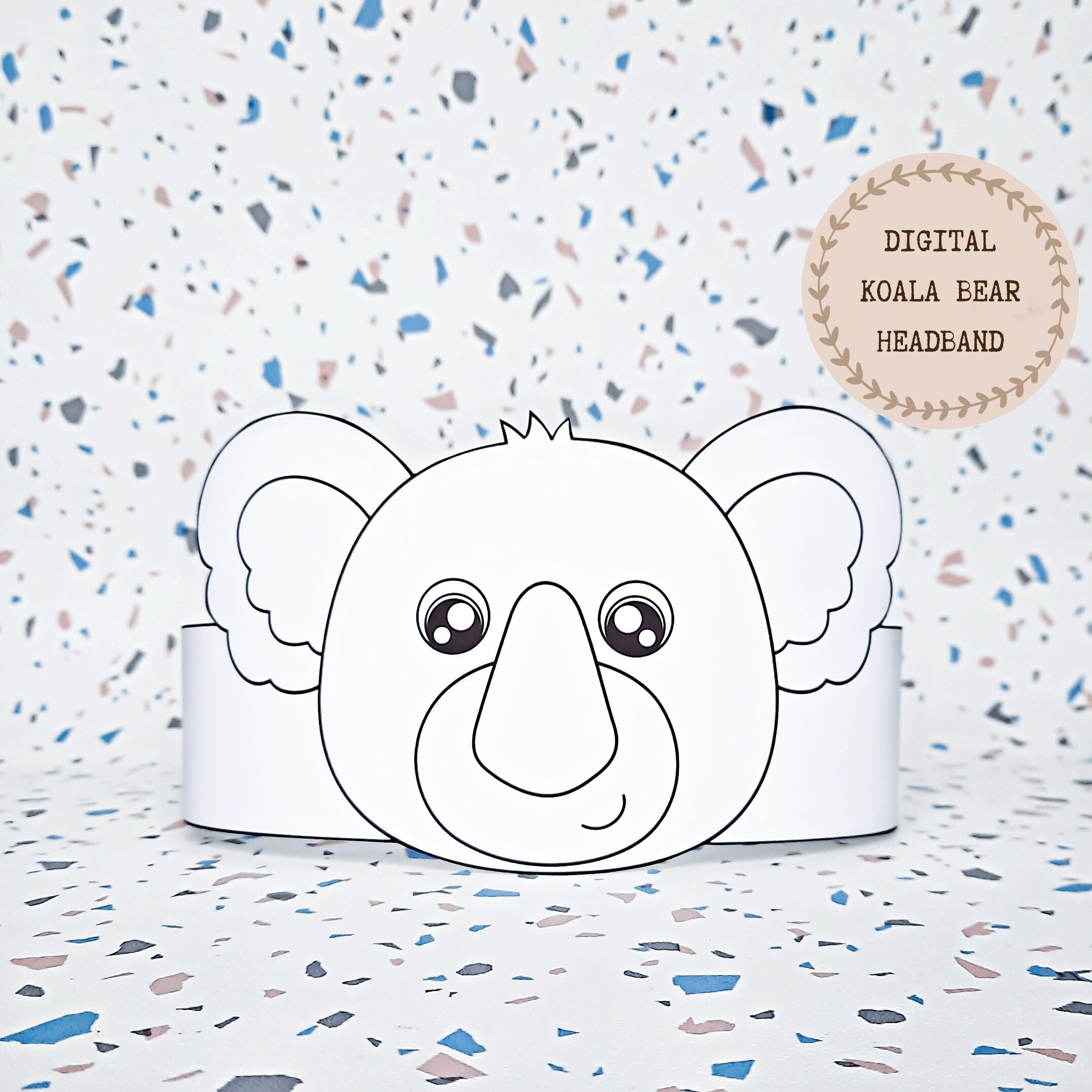 Couronne de coloriage en papier Koala Bear, chapeau en papier Animal pour  les enfants, couronne en papier à téléchargement instantané Animaux,  bandeau de fête numérique, masque de fête imprimable -  Canada